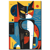 Kandinsky-inspired Cat Portrait Paint by Numbers